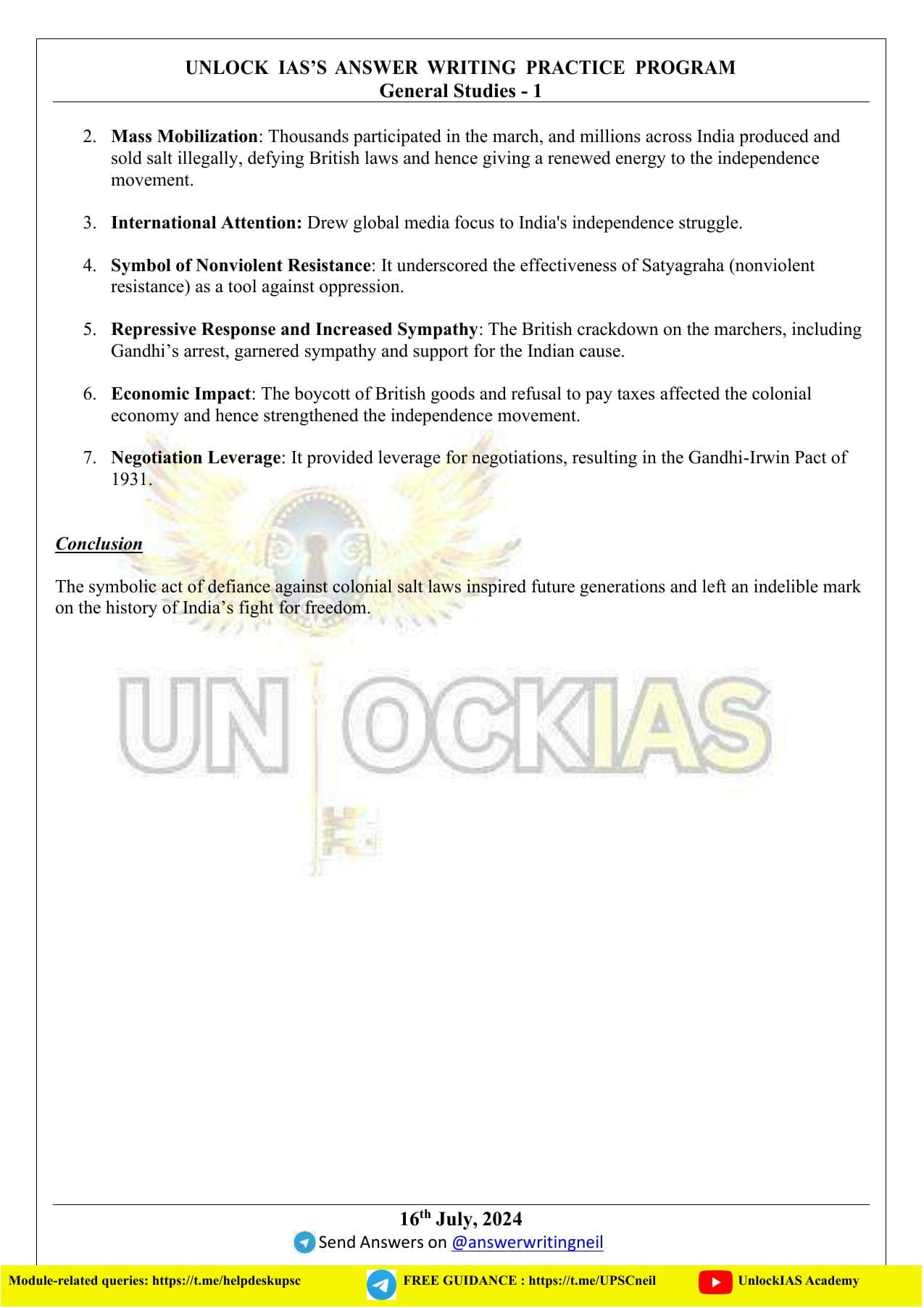 GS Paper 1 — Model Answers — Page 9