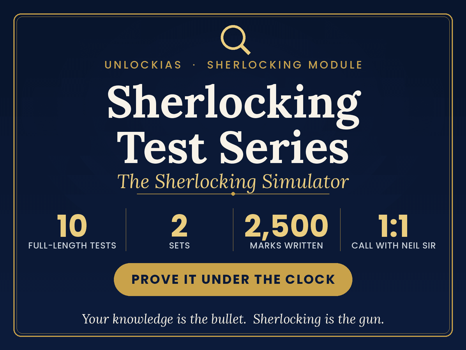 Sherlocking Test Series Module