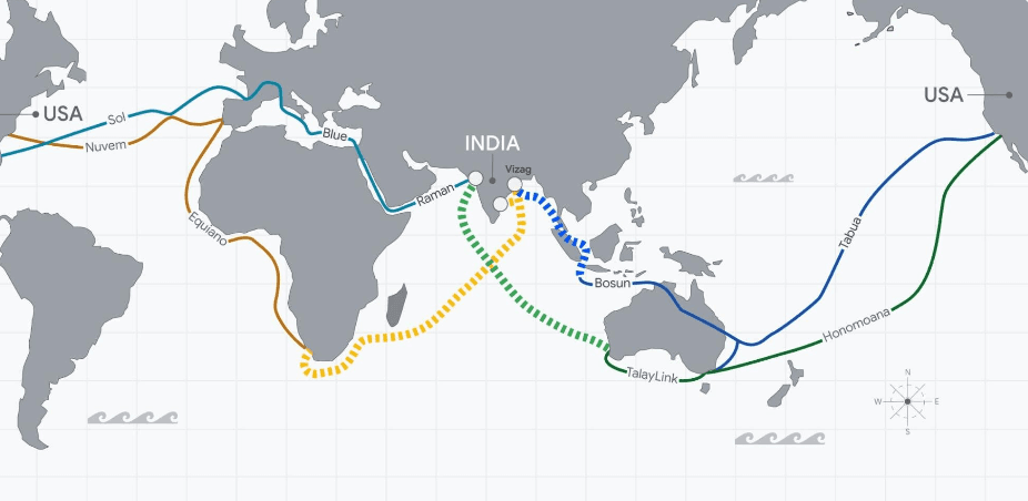 Illustration for America-India Subsea Cable Connectivity