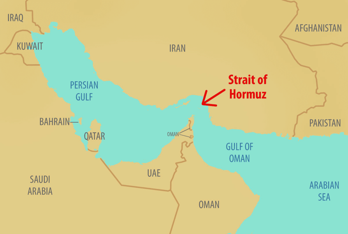 Illustration for Iran Drill Closes Strait of Hormuz