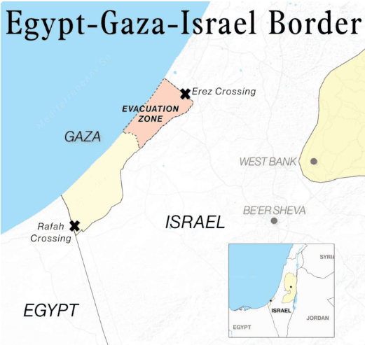 Illustration for Rafah Border Crossing between Gaza and Egypt