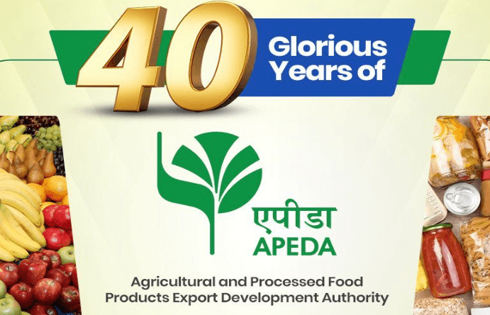Illustration for APEDA 40th Anniversary Export Milestone
