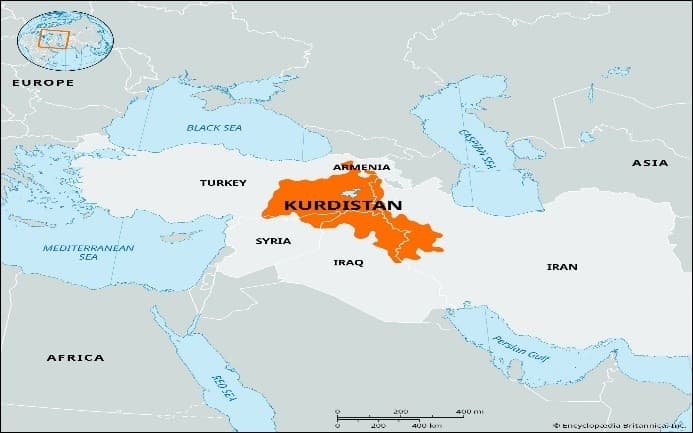 Illustration for Kurdistan Region Mapping Overview (Middle East Region)