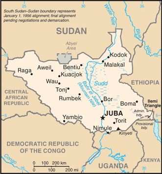 Illustration for South Sudan Geography Overview (African Country)