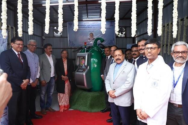 Illustration for Sṛjanam Waste Treatment Rig (Biomedical Waste)