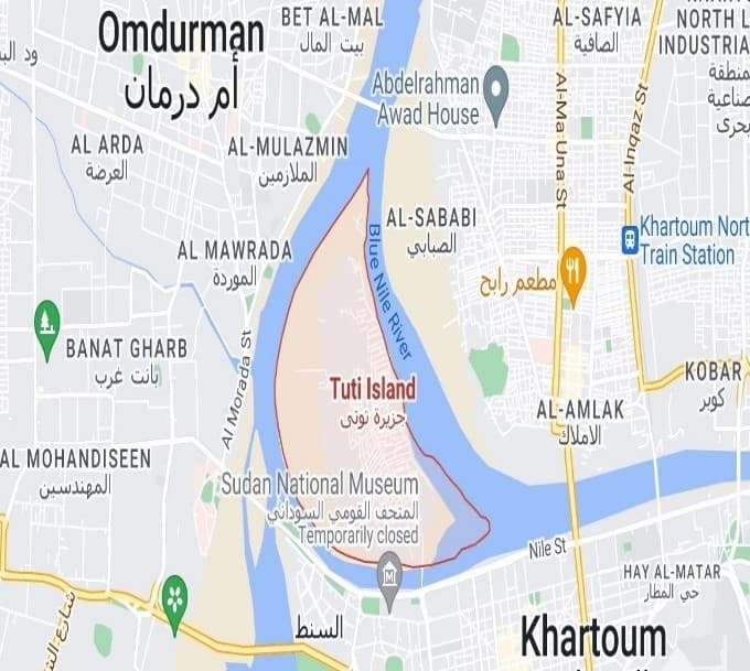 Illustration for Tuti Island at Nile Confluence (Island Mapping)