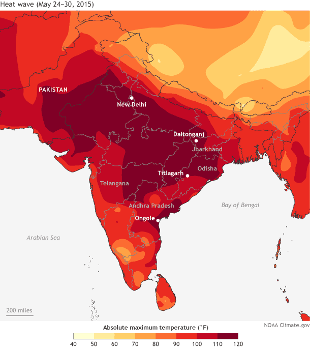Illustration for Heatwaves and Impacts in India (Indian Heatwaves)
