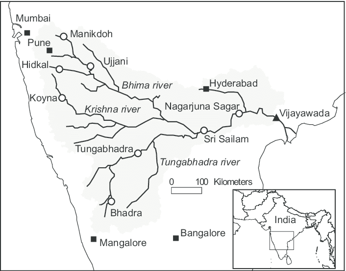 Illustration for Krishna River System and Projects (Indian Rivers)