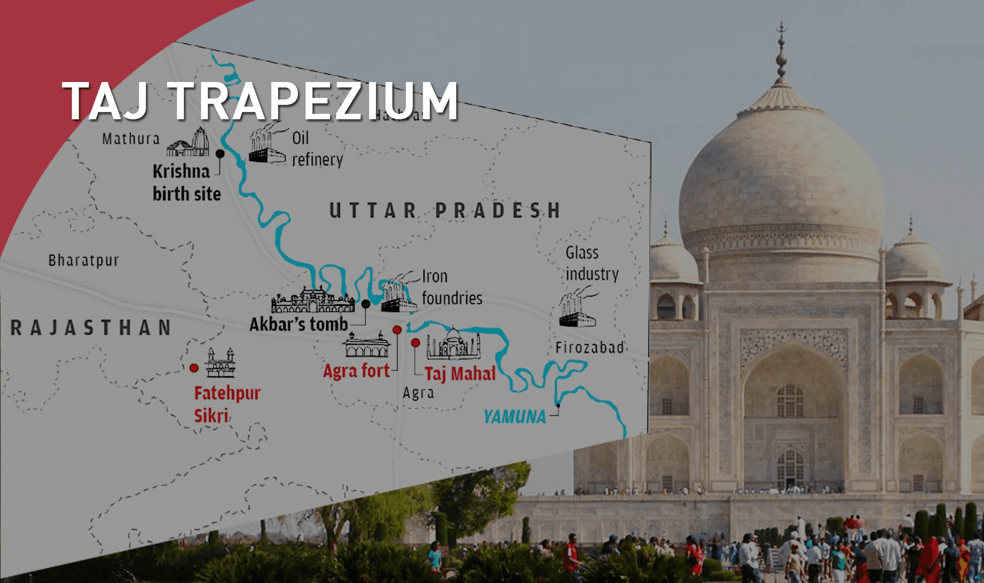 Illustration for Taj Mahal Pollution Safeguards (World Heritage Site)