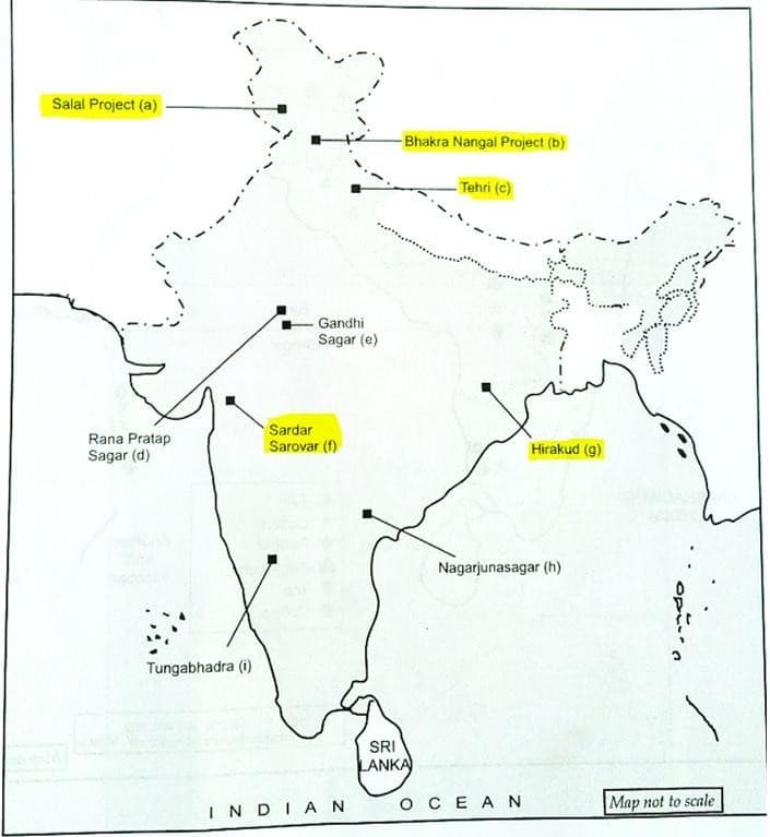 Illustration for Bhakra Dam on Sutlej River (River Dam)