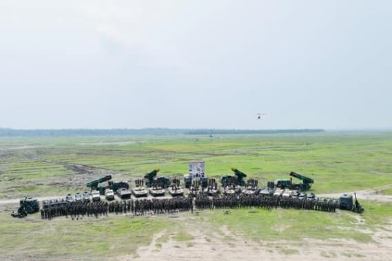 Illustration for Exercise Teesta Prahar (Army Field Exercise)