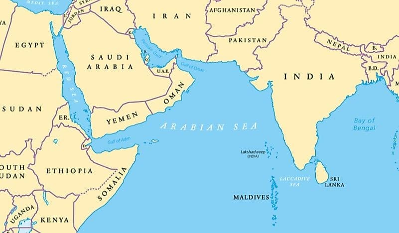 Illustration for Arabian Sea Physical Features (Arabian Sea)