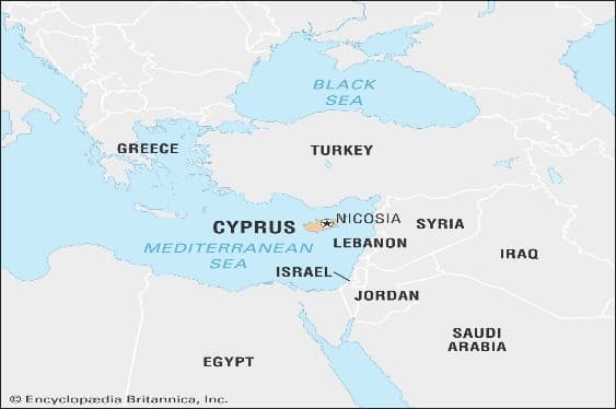 Illustration for Cyprus Geographical Overview (Mediterranean Island)