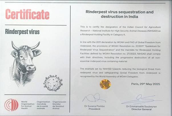 Illustration for Rinderpest Virus Eradication (Animal Viral Disease)