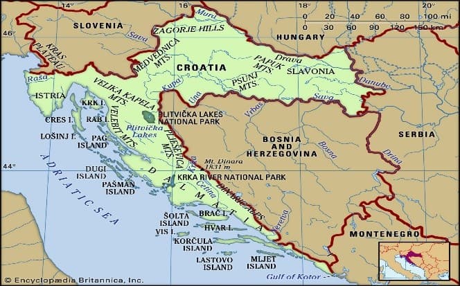 Illustration for Croatia Geographical Snapshot (European Geography)