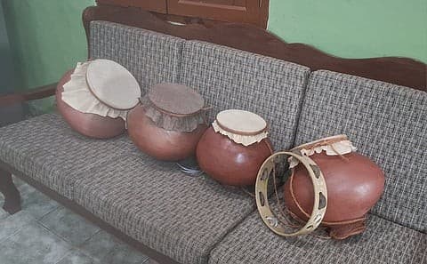 Illustration for Ghumot Traditional Goan Drum (Goan Percussion Instrument)