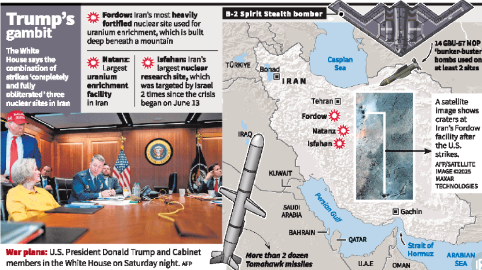 Illustration for Operation Midnight Hammer Airstrike on Iran (US Precision Strike)