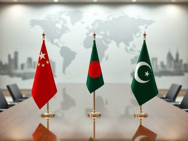 Illustration for China-Pakistan-Bangladesh Trilateral Nexus Challenge (Regional Alliances)
