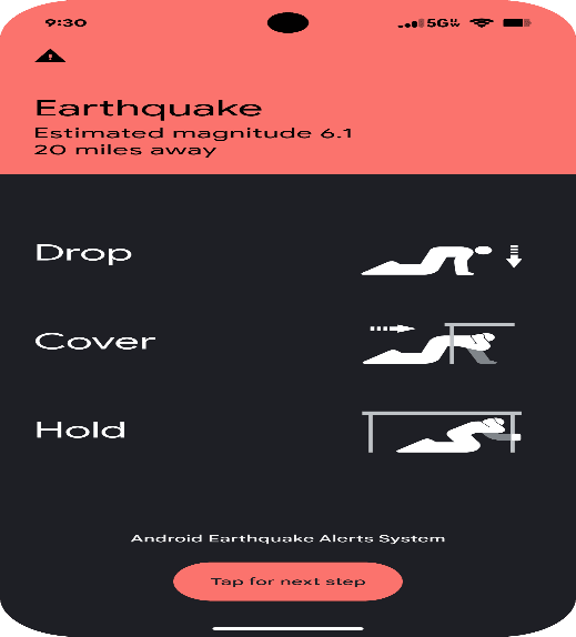 Illustration for Android Earthquake Alert System Functioning (Earthquake Alert Tech)