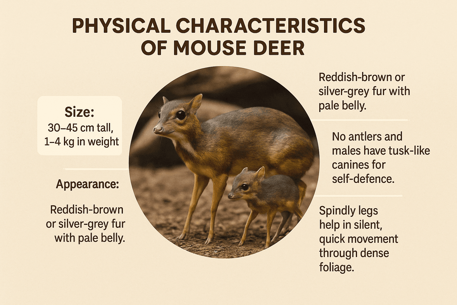 Illustration for Mouse Deer Rediscovery (Chevrotain Species)