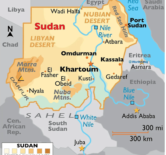 Illustration for Sudan Geographical Overview (African Geography)