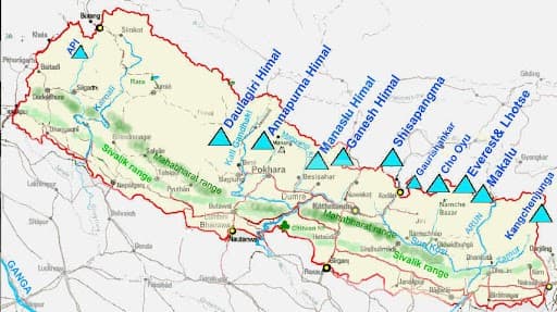 Illustration for Nepal Geography and Tourism Overview (Country Mapping)