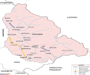 Illustration for Kishtwar District Geography (Place in News)