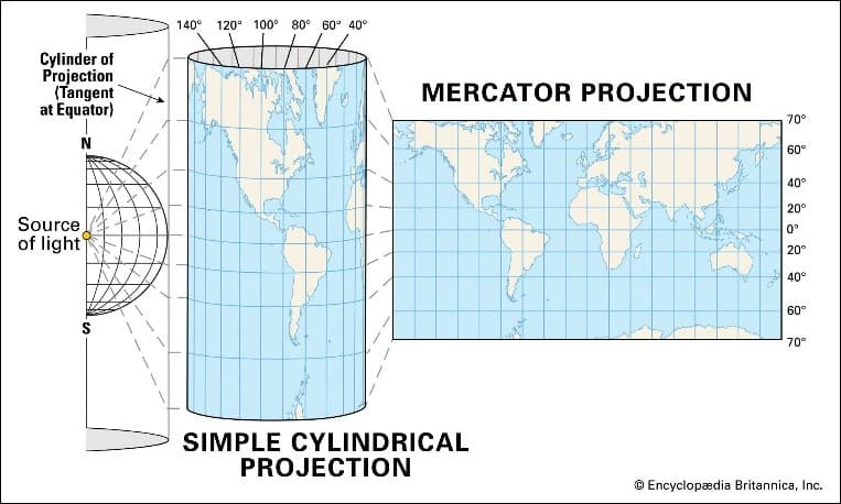 Illustration for Mercator Projection Critique (Map Projections)