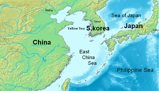 Illustration for East China Sea Geopolitical Mapping (Marginal Sea)
