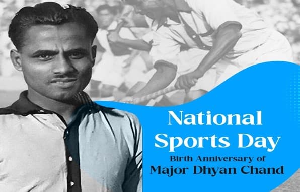 Illustration for National Sports Day Observance (Major Dhyan Chand)