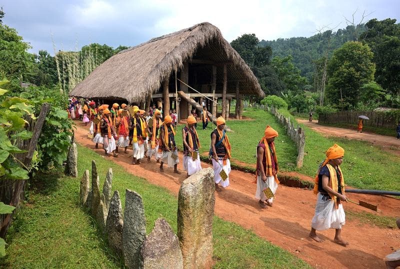 Illustration for Lankhong Puja of Tiwa Tribe (Tribal Festival)