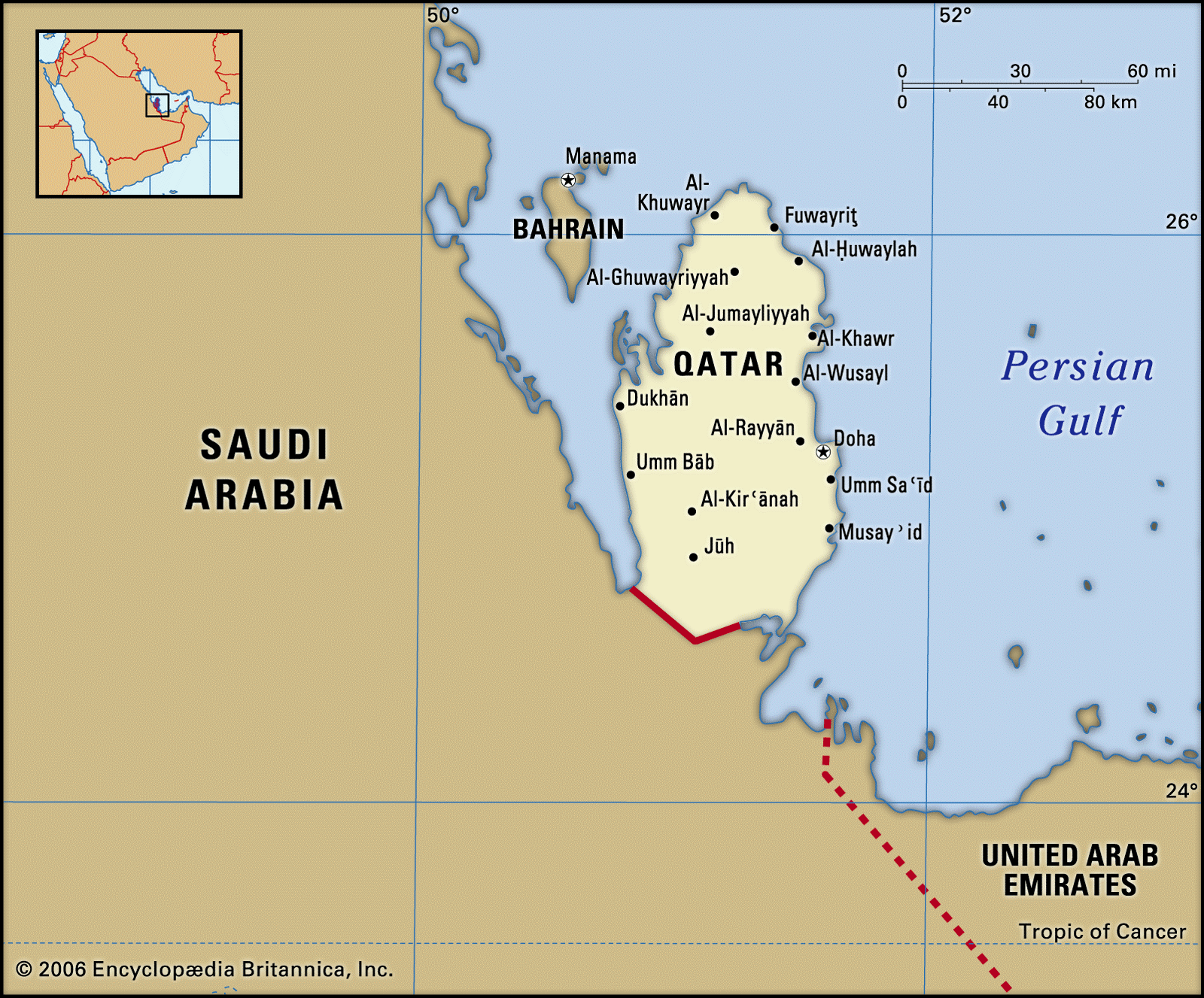 Illustration for Qatar Geographical and Strategic Profile (West Asia Geography)