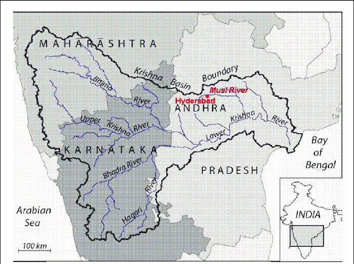 Illustration for Musi River, Krishna Tributary (Indian Rivers)