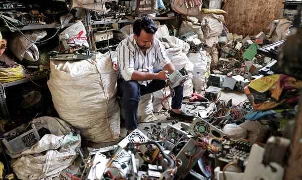 Illustration for India's E-Waste Hazards (E-Waste Pollution)