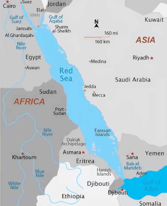 Illustration for Red Sea Rift Geography (Red Sea Rift)