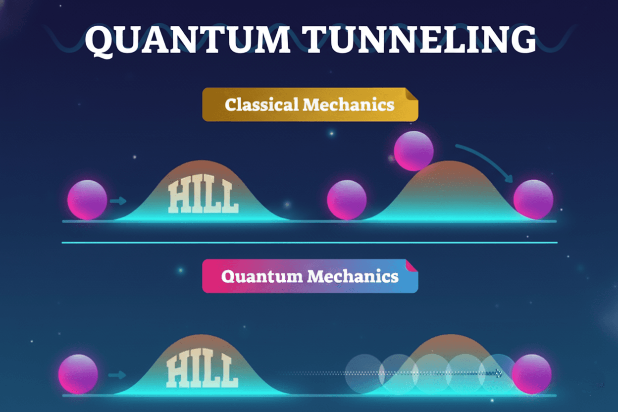 Illustration for Nobel Physics 2025 Quantum Tunnelling (Quantum Tunnelling)