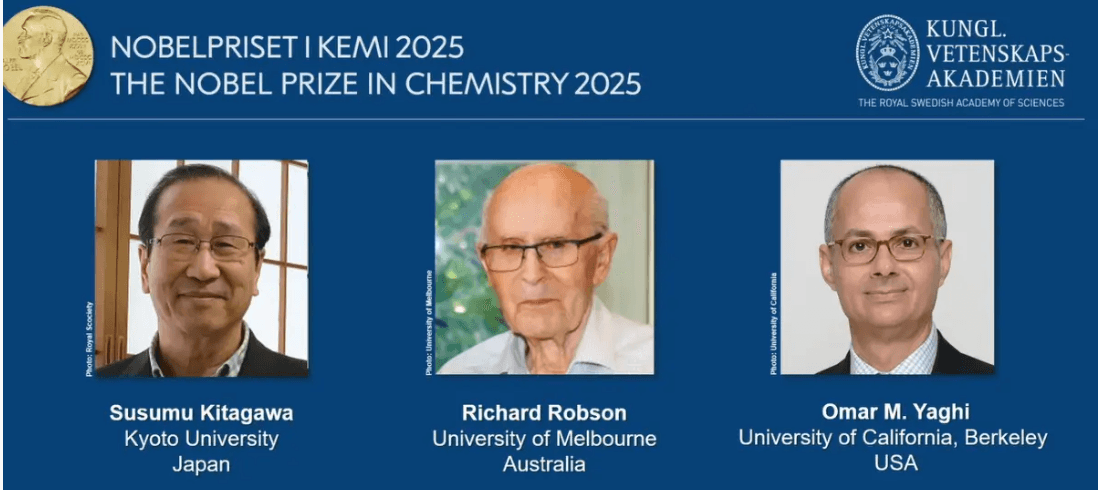 Illustration for Nobel Prize 2025 MOFs Discovery (Metal-Organic Frameworks)