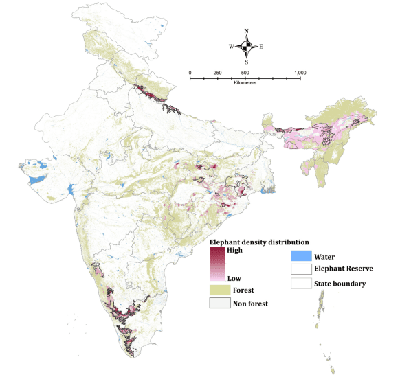 Illustration for All-India Elephant Census Findings (Elephant Census)