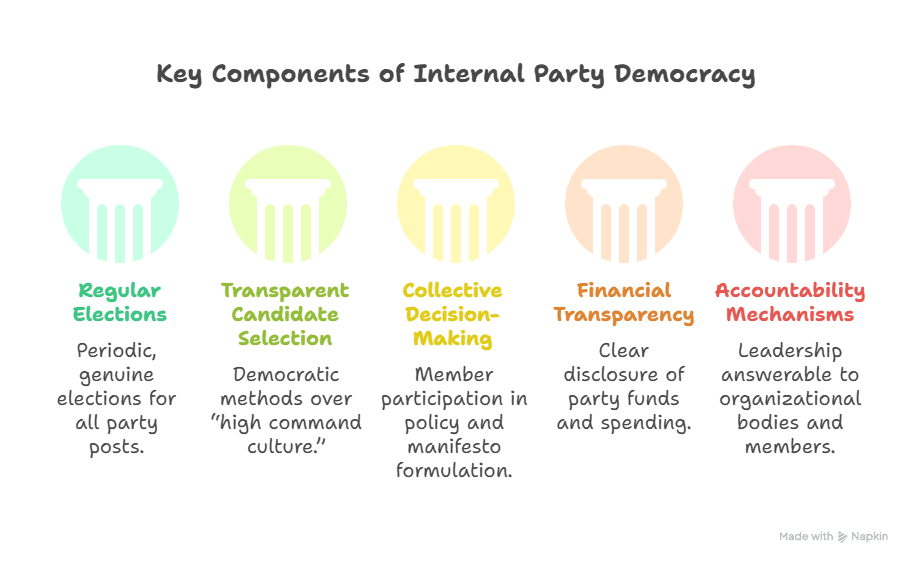 Illustration for Internal Party Democracy India (Political Parties)