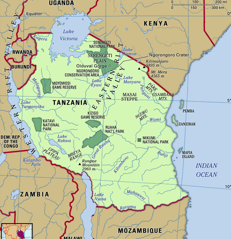 Illustration for Tanzania Geographic Profile (Place in News)