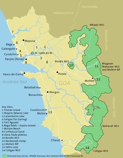 Illustration for Proposed Goa Tiger Reserve (Tiger Reserve)