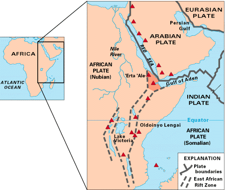 Illustration for East African Rift Valley Seafloor Spreading (East African Rift)