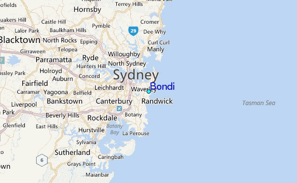 Illustration for Bondi Beach, Sydney (Australian Coastline)