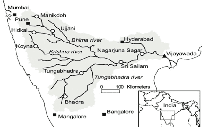 Illustration for Bhima River Mapping Dispute (Indian Rivers)