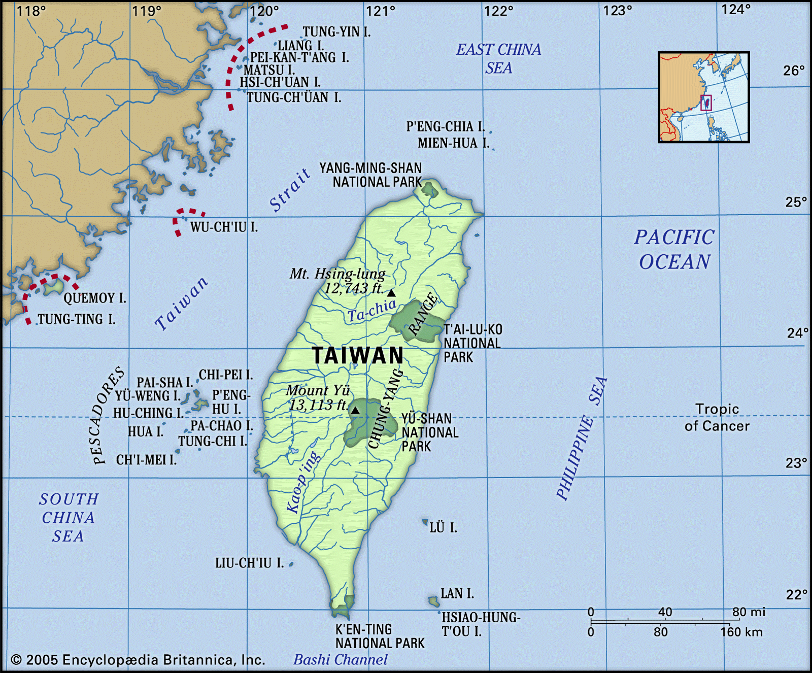 Illustration for Taiwan Island Mapping (Island Geography)
