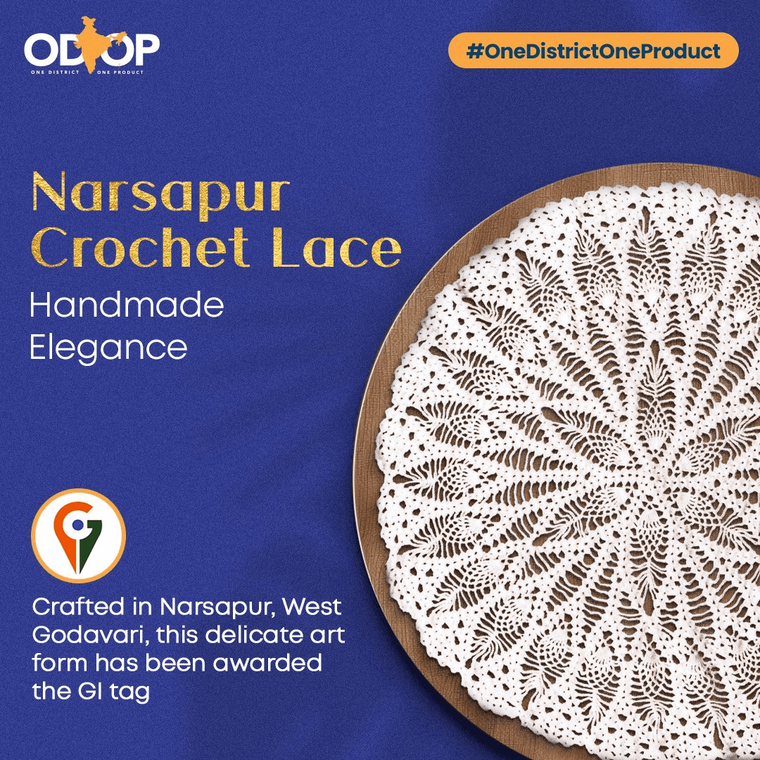 Illustration for Narsapuram Crochet Lace Craft (Traditional Craft)