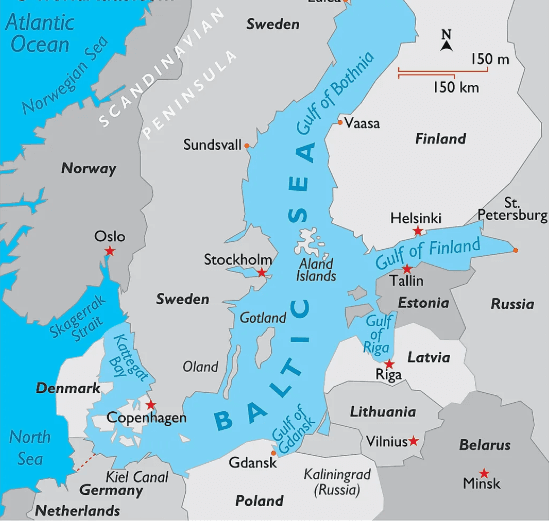 Illustration for Baltic Sea Mapping Highlights (European Sea)
