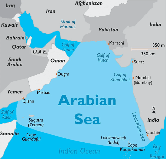 Illustration for Arabian Sea Boiling Phenomenon (Arabian Sea)