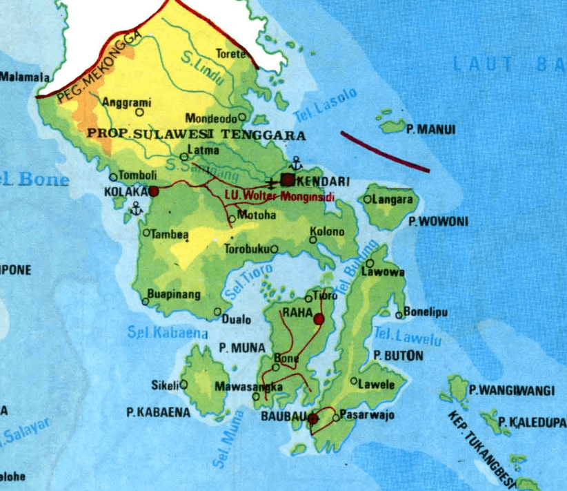 Illustration for Muna Island Location Significance (Indonesian Island)