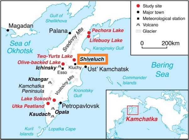 Illustration for Shiveluch Stratovolcano in Kamchatka (Volcano Mapping)